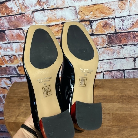 CAPELLI ROSSI Black and Red Patent Leather Block Heel Round Toe Shoes Sz EU39 - Picture 10 of 13